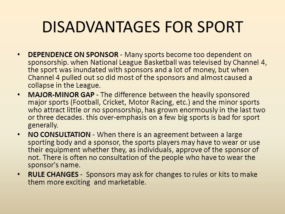 Is the commercialisation of sports good or bad?